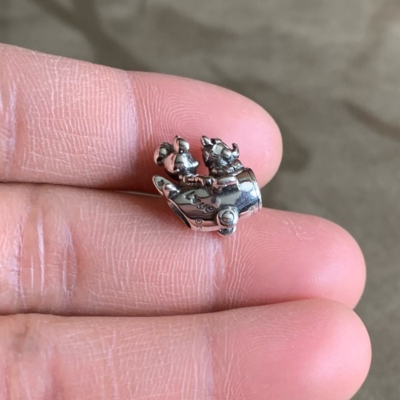 NWOT Disney Mickey Mouse & Minnie Mouse Airplane Charm Sterling Silver 925 - Picture 11 of 13